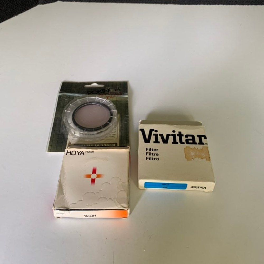 Vivitar Skylight 52mm Lens Filter Lot - 80a 80b Hoya rokinon 1a - 3 filters  Set